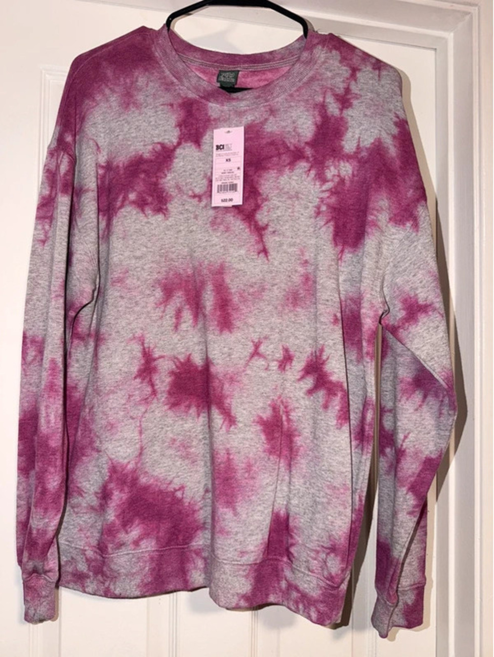 Wild Fable Pink & Gray Tie Dye Oversized Sweatshirt – XS – NWT